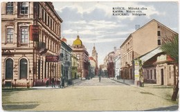 T3 1922 Kassa, Kosice; Mlynská Ulica / Malom Utca, Europa Szálloda / Mühlgasse / Street View, Hotel (r) - Unclassified