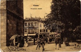 * T3 1907 Kassa, Kosice; Fő Utca, Piaci árusok, Pocsatko Testvérek és Friedmann üzlete. W. L. (?) 131. / Main Street, Ma - Zonder Classificatie