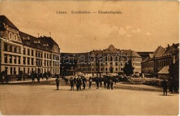 T3 1910 Lőcse, Levoca; Erzsébet Tér, M. Kir. Főreáliskola, építkezés. Kiadja Braun Fülöp / Square, School, Construction  - Zonder Classificatie