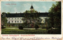 * T2/T3 1910 Máriavölgy, Marianka, Mariathal; Kastély. Ferd. Enninger / Schloss / Castle (Rb) - Zonder Classificatie