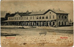 * T3/T4 1903 Nyitra, Nitra; Pályaudvar, Vasútállomás / Bahnhof / Railway Station (fl) - Zonder Classificatie