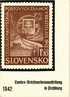 ** T2 1942 Pozsony, Pressburg, Bratislava; Országos Bélyegkiállítás / Landes Briefmarkenausstellung / Stamp Exhibition - Zonder Classificatie