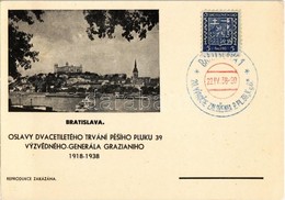 * T1/T2 1918-1938 Pozsony, Bratislava; 39. Gyalogezred 20. évfordulójának Alkalmából Rendezett ünnepség, Graziani Táborn - Non Classés