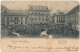 * T4 1904 Pozsony, Pressburg, Bratislava; Hauptplatz / Fő Tér. Verlag 'Bediene Dich Allein' / Main Square (fa) - Non Classés