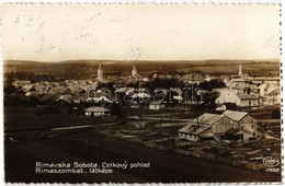 T3 Rimaszombat, Rimavská Sobota; Látkép Fűrészteleppel / General View With Sawmill. Lichtig 1462.  (ragasztónyom / Gluem - Non Classés