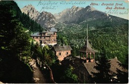 T2/T3 Tátra, Magas Tátra, Vysoké Tatry; Tarpatakfüred Szálloda, Lomnici Csúcs. Kiadja Cattarino S.  163. / Bad Kolbach,  - Zonder Classificatie