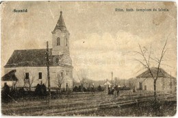 * T4 1918 Szanád, Sanad; Katolikus Templom, Iskola; Ifj. Rottenbücher Ferencz Kiadása / Catholic Church And School (gyűr - Zonder Classificatie