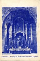 ** T2 Temerin, Római Katolikus Templom Főoltára Szent Rozália Képével / Church Interior With Main Altar - Unclassified