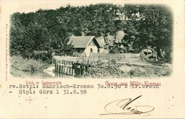 T4 1898 Moravsky Krumlov, Mährisch Kromau; Teich Im Spatzenwalde / Lake (pinholes) - Non Classés