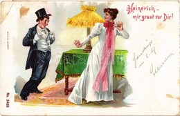 T3 1899 Heinerich - Mir Graut Vor Dir! / Drunk Humour. No. 3480. Litho (EB) - Non Classés