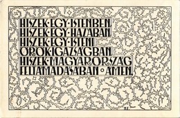 T2/T3 Magyar Hiszekegy. / Hungarian Irredenta Art Postcard. Art Nouveau  '1938 Léva Visszatért' So. Stpl - Non Classificati