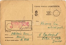 T3 1944 Dr. Ádám Imre U569 Zsidó KMSZ (közérdekű Munkaszolgálatos) Levele Szerelmének Krausz Évának / WWII Letter Of A J - Unclassified