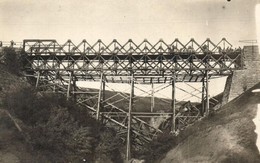 * T2 Első Világháborús Osztrák-magyar Katonai Lap. Felrobbantott Viadukt újjáépítése / WWI K.u.K. Military, Reconstructi - Unclassified