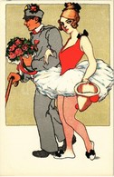 ** T1 Hungarian Soldier With Ballerina. Unsigned Art Postcard. Athenaeum Rt. - Unclassified