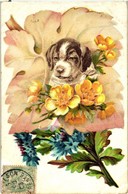 T2 Dog, Flowers, Litho - Unclassified