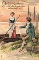 * T2 Fisher Women, Man, Boat, Emb. Litho - Ohne Zuordnung