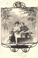 T2 Romantic Couple, Cart, Art Nouveau S: Ch. Scolik - Zonder Classificatie