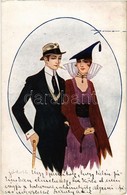 T2/T3 Fashion Couple. Italian Art Postcard, A.D.M. N. 1963. Artist Signed - Zonder Classificatie