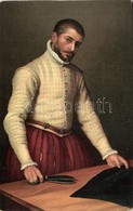 T2/T3 Potrait Of A Tailor, Stengel & Co. No. 29195, S: Giovanni Battista Moroni - Zonder Classificatie