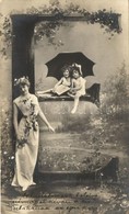 T2/T3 Letter 'E', Lady With Children, Greeting Card Series, NPG Series 195. (EK) - Ohne Zuordnung