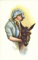 ** T2 Lady In Blue Dress With Donkey, L&P No. 286/1., S: Laurence Miller - Zonder Classificatie