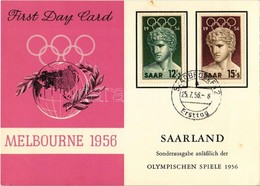 * T2/T3 1956 Melbourne - Summer Olympics, First Day Card. Games Of The XVI Olympiad / Olympischen Spiele 1956 - Unclassified