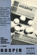 * T2 Hospin, Csúz, Köszvény, Rheuma Gyógyszere; Dr. Wander Gyógyszer- és Tápszergyár Rt. / Medicine Advertisement - Zonder Classificatie