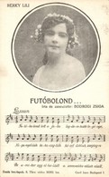 ** T2 Berky Lili, Futóbolond; írta és Zenésítette Bodrogi Zsiga. Kottás Képeslap / Sheet Music - Non Classés