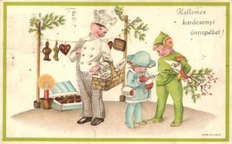 T2 Christmas, Children, B.P. 2225. Litho S: Kerckhoff - Ohne Zuordnung