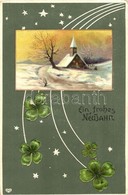 T2/T3 New Year, Church, Clover, Stars, Emb. Litho - Ohne Zuordnung