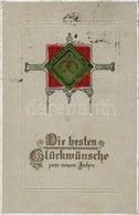 T2 1913 Die Besten Glückwünsche Zum Neuen Jahre / New Year Greeting. Art Nouveau, Emb. - Zonder Classificatie