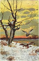 T2/T3 Wild Ducks, Hunting Postcard, H.S.M. Im Wald Serie I., Artist Signed - Zonder Classificatie