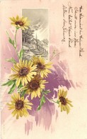 * T2/T3 Flowers, Sunflower, Litho Greeting Card, A. & M.B. No. 189 (EK) - Non Classificati