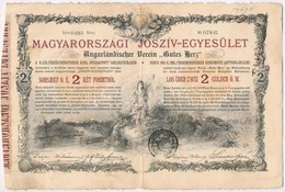 Budapest 1888. 'Magyarországi Jószív-Egyesület' Sorsjegykölcsön 2Ft-ról, Szárazpecséttel, Bélyegzéssel T:II,II- - Non Classés