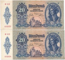 1941. 20P (4x) Sorszámkövetők T:II - Zonder Classificatie