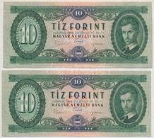 1969. 10Ft (2x) Sorszámkövetők T:II Adamo F7 - Ohne Zuordnung