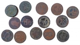 1812B 1kr Cu 'I. Ferenc' (7x) + 1812G 1kr Cu 'I. Ferenc' + 1812S 1kr Cu 'I. Ferenc' (7x) T:2-3 Patina - Unclassified