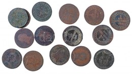 1812B 1kr Cu 'I. Ferenc' (7x) + 1812G 1kr Cu 'I. Ferenc' + 1812S 1kr Cu 'I. Ferenc' (7x) T:2-3 Patina - Non Classés