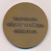 Iván István (1905-1968) 1966. 'Tapolca Város Tanácsa' Br Emlékérem (60mm) T:2 - Zonder Classificatie