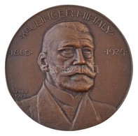 Sződy Szilárd (1878-1939) 1925. 'Kájlinger Mihály 1860-1924' Br Plakett (60mm) T:2 
HP 5590. - Ohne Zuordnung