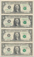 Amerikai Egyesült Államok 1999-2001. (1999) 1$ 'Federal Reserve Note' 'Mary Ellen Withrow - Lawrence H. Summers' (4x) Mi - Zonder Classificatie
