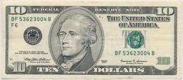 Amerikai Egyesült Államok 1999-2001. (1999) 10$ 'Federal Reserve Note' 'Mary Ellen Withrow - Lawrence H. Summers' T:III  - Unclassified