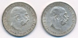 Ausztria 1912-1915. 1K Ag 'Ferenc József' (2xklf) T:1-,2
Austria 1912-1915. 1 Corona Ag 'Franz Joseph' (2xdiff) C:AU,XF  - Unclassified