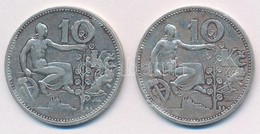 Csehszlovákia 1931. 10K Ag (2x) T:2 
Czechoslovakia 1931. 10 Korun Ag (2x) C:XF - Zonder Classificatie