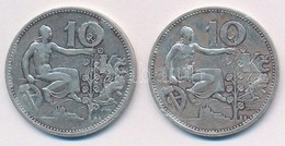 Csehszlovákia 1931. 10K Ag (2x) T:2 
Czechoslovakia 1931. 10 Korun Ag (2x) C:XF - Non Classés