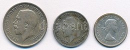 Nagy-Britannia 1915. 1Sh Ag 'V. György' + 1935. 6p Ag 'V. György' + Kanada 1959. 10c Ag 'II. Erzsébet' T:2-3 
Great Brit - Non Classificati