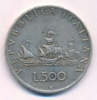 Olaszország 1961R 500L Ag 'Kolumbusz Hajói' T:2
Italy 1961R 500 Lire Ag 'Columbus' Ships' C:XF
Krause KM#98 - Zonder Classificatie