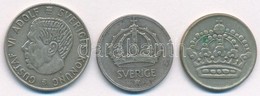 Svédország 1953TS 1Kr Ag 'VI. Gusztáv Adolf' + 1947TS-1953TS 50ö Ag (2xklf) T:2 Kis Patina
Sweden 1953TS 1 Kronor Ag 'Gu - Non Classificati