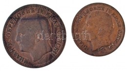 Szerbia 1879. 5p Br 'I. Milán Herceg' + 1879. 10p Br 'I. Milán Herceg' T:2,2-
Serbia 1879. 5 Para Br 'Milan I, As Prince - Zonder Classificatie