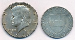 Vegyes: Amerikai Egyesült Államok 1967. 1/2$ Ag 'Kennedy' + Ausztria 1958. 10Sch Ag T:1-,2-
Mixed: USA 1967. 1/2 Dollar  - Zonder Classificatie